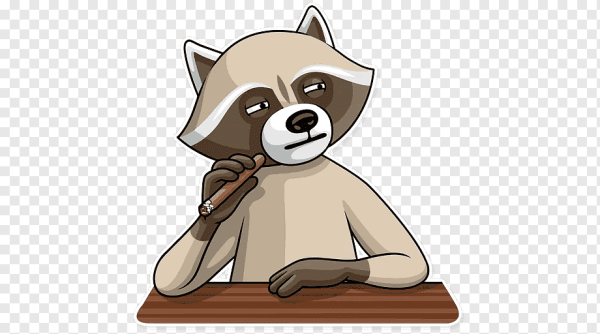 Racoon енот Стикеры телеграм