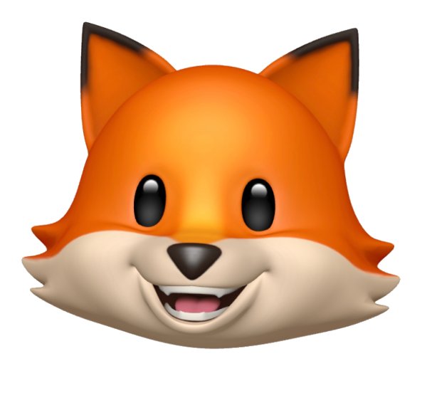 Лис с эмодзи айфон