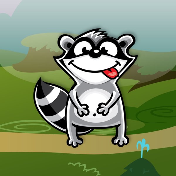 Енот смайлик на айфоне