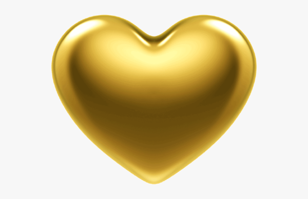 Сердечки золотистые