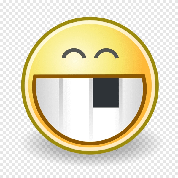 Смайлик без зуба улыбается