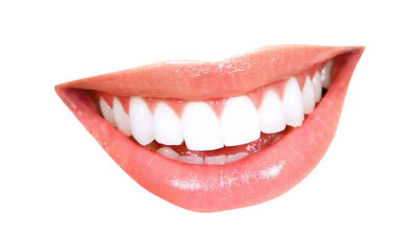 Улыбка на белом фоне