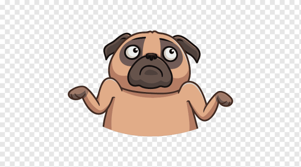 Наклейка - Мопс