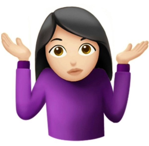 Смайлик разводящий руками