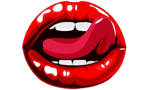 Губы с языком