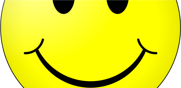 Желтый смайлик с улыбкой