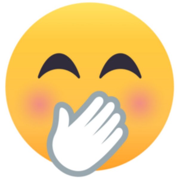 Смайлик с рукой у рта