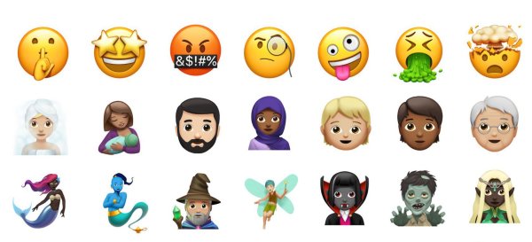 Новые смайлики на айфоне