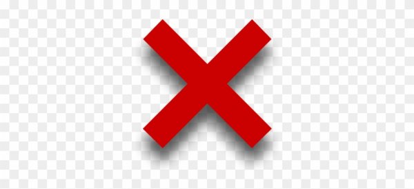 Красный крест на прозрачном фоне