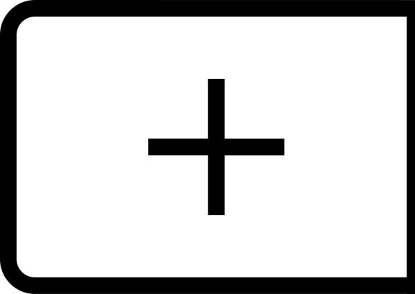 Знак плюс черный