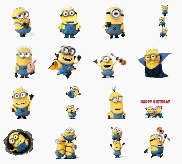 Стикеры Миньоны
