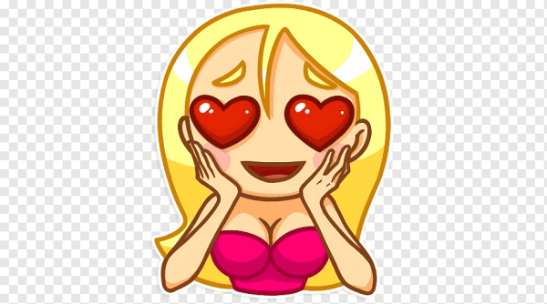 Влюбленный смайлик девочка