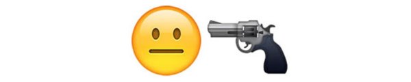 Смайлик с пистолетом во рту