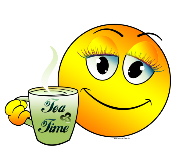 Смайлик с чашкой чая