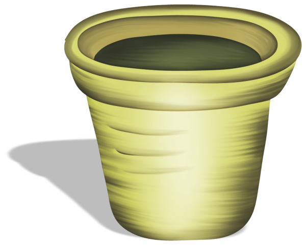 Цветочный горшок с землей
