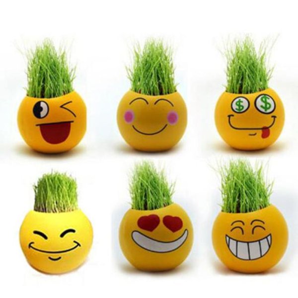 Рожицы на горшках для цветов