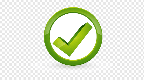 Зеленый кружок с галочкой