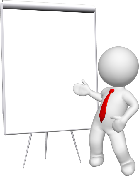 Белый человечек с доской