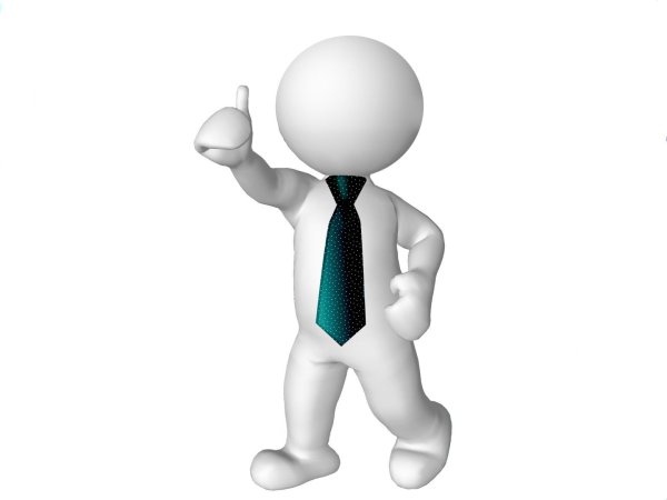 Человечек на белом фоне