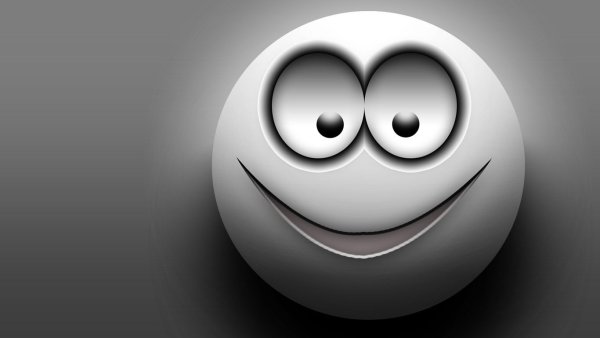 Рожица на черном фоне