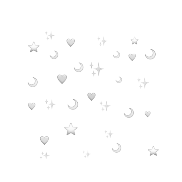 Звездочки и сердечки на белом фоне