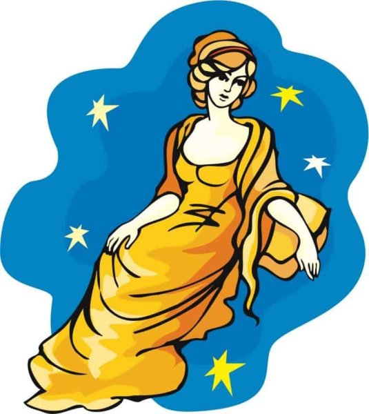 Знак зодиака Дева на белом фоне