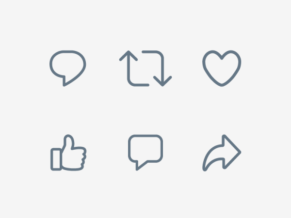 Комменты в лайк значки