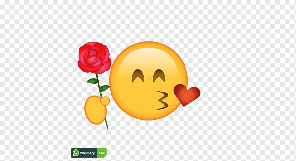 Смайлик с розочкой в зубах