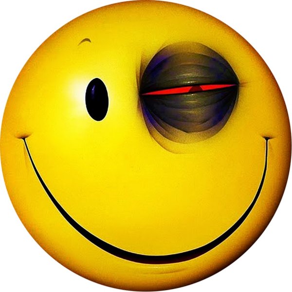 Смайлик с синяком под глазом