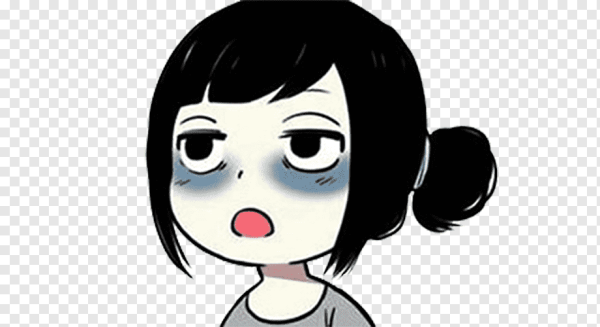 Эмодзи с мешками под глазами