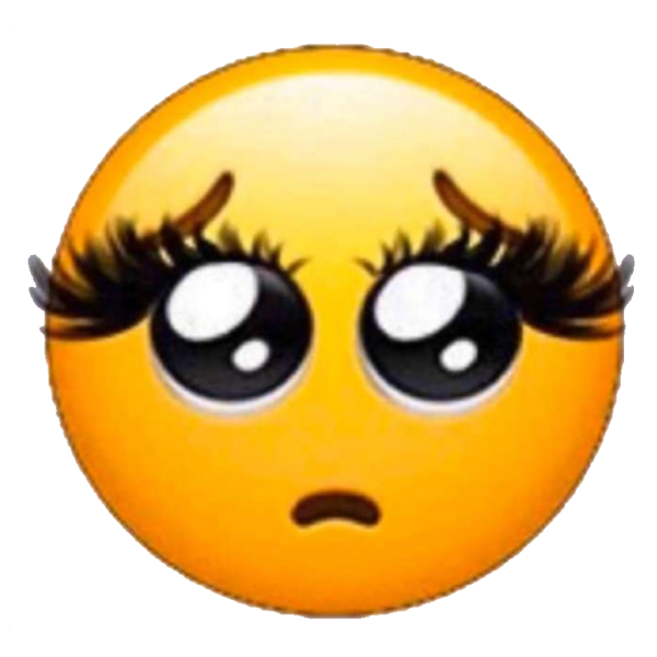 Смайлик с ногтями и ресницами и губами