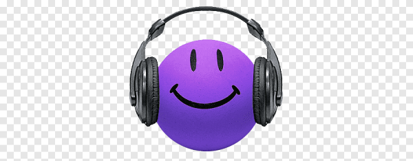 Смайлик с наушниками