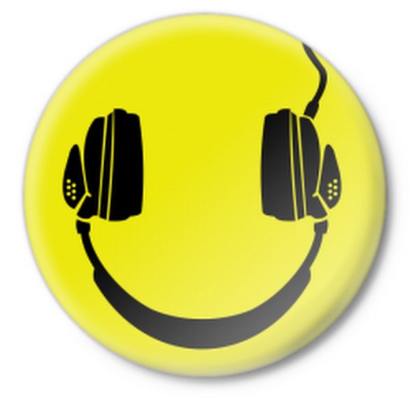 Стикер Смайл в наушниках