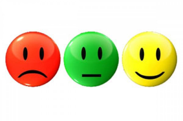 Грустный и веселый смайлик