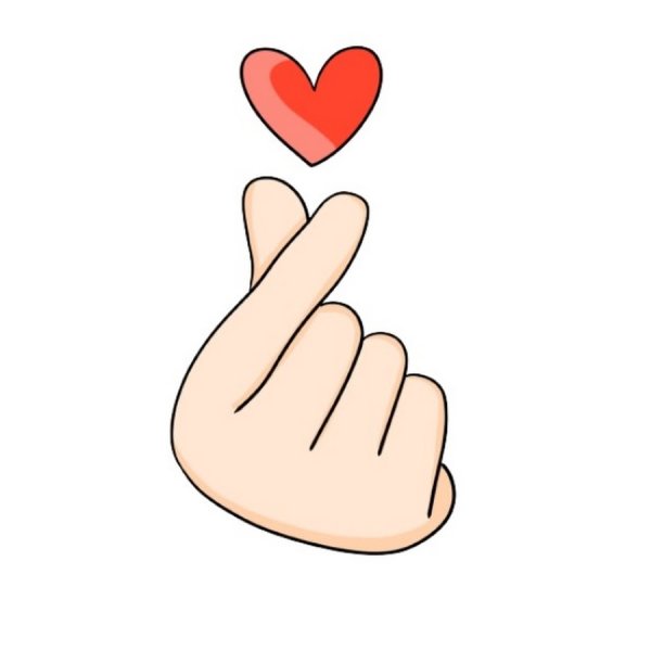 Стикер сердечко из пальцев