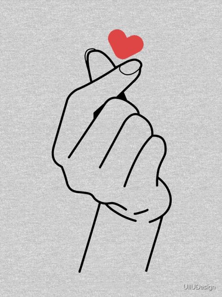 Корейское сердечко пальцами