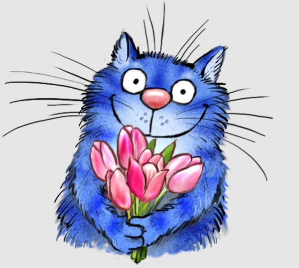 Синие коты Стикеры