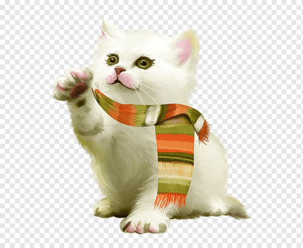 Кошка на прозрачном фоне