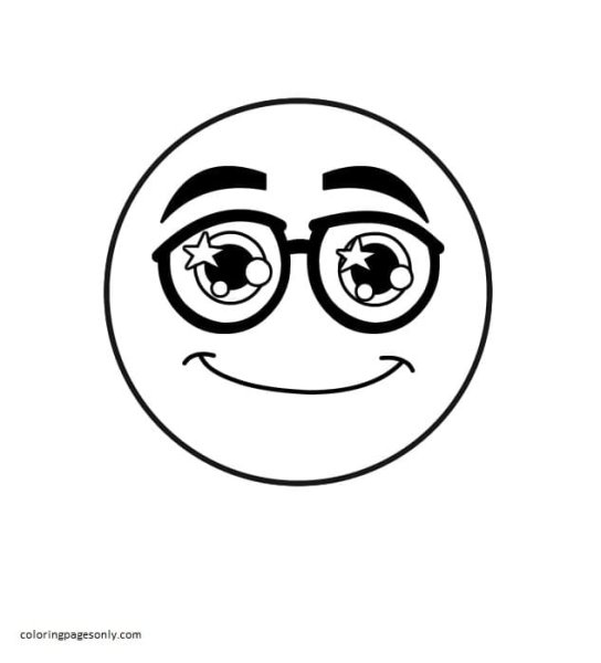 Смайлик раскраска для детей