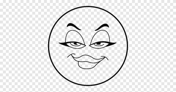 Смешной Смайл раскраска