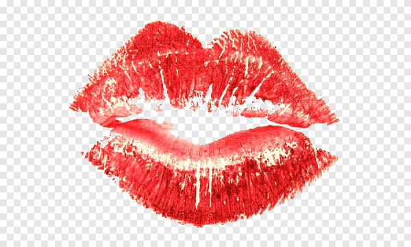 Отпечаток губ на бумаге