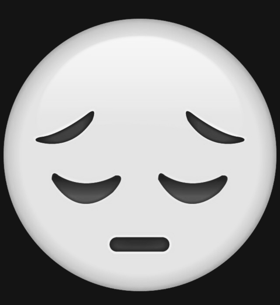 Плачущий смайлик черный