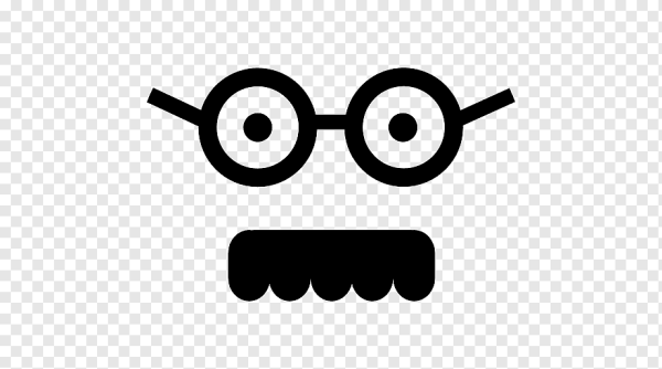 Смайлик с усами и очками