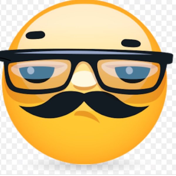 Смайлик ботаник в очках