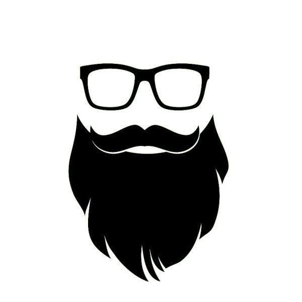 С бородой в очках