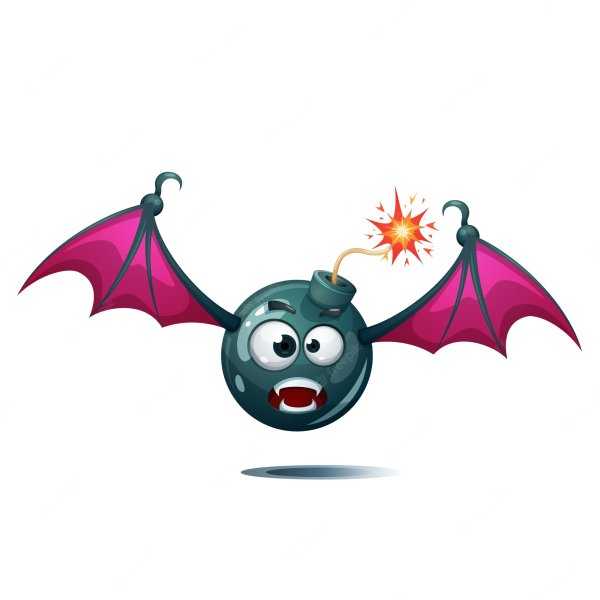 Смайлики ватсап летучая мышь