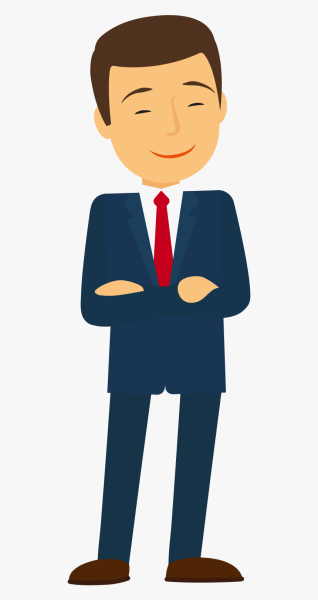 Человечек в деловом костюме