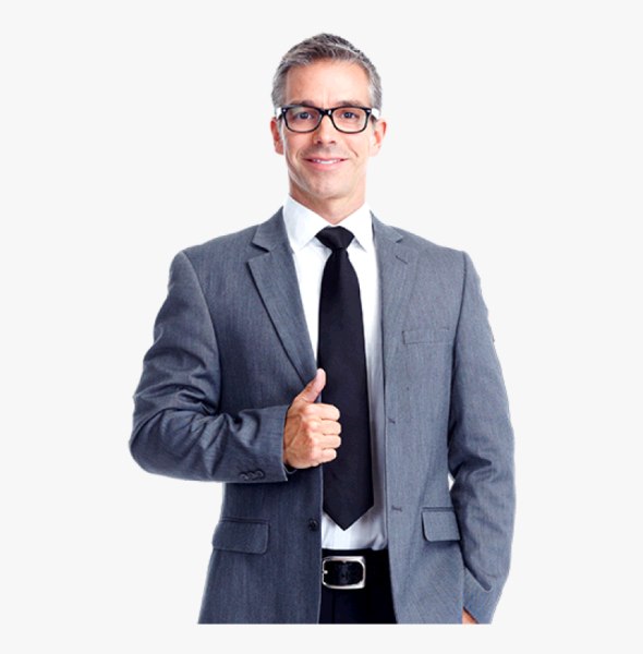 Менеджер в костюме