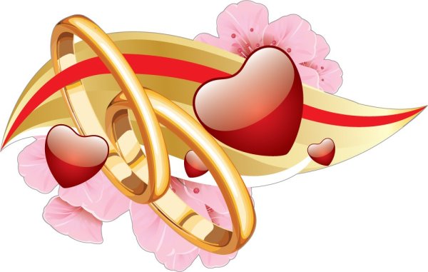 Свадебные кольца анимация