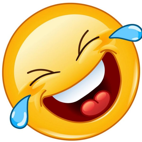 Смайл смеющийся со слезами